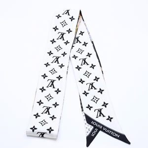 LOUIS VUITTON Scarf Bandeau BB Monogram Let's Go M76442 White Black Yellow Good Condition Used 4a004083