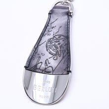 Load image into Gallery viewer, BERLUTI ベルルッティ 靴べらチャーム フルスクリットレザー シューホーンキーリング ブラック 美品 中古 4a004268