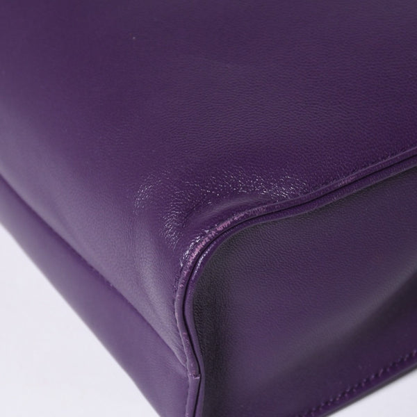 Very Good Condition PRADA 2WAY Bag 1BG418 Triangle Logo Nappa Leather Purple RAF SIMONS Used 4a000768