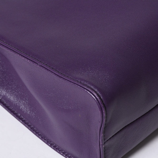 Very Good Condition PRADA 2WAY Bag 1BG418 Triangle Logo Nappa Leather Purple RAF SIMONS Used 4a000768