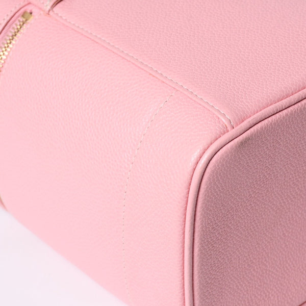 CHANEL Vanity Bag Handbag A01998 No. 9 Coco Mark Caviar Skin Pink Gold Hardware Good Condition Used 4a000900