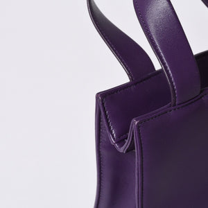 Very Good Condition PRADA 2WAY Bag 1BG418 Triangle Logo Nappa Leather Purple RAF SIMONS Used 4a000768