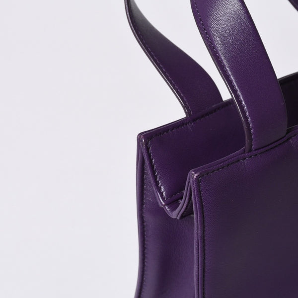 Very Good Condition PRADA 2WAY Bag 1BG418 Triangle Logo Nappa Leather Purple RAF SIMONS Used 4a000768