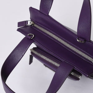 Very Good Condition PRADA 2WAY Bag 1BG418 Triangle Logo Nappa Leather Purple RAF SIMONS Used 4a000768