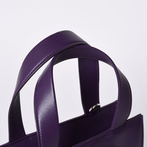 Very Good Condition PRADA 2WAY Bag 1BG418 Triangle Logo Nappa Leather Purple RAF SIMONS Used 4a000768