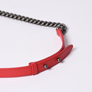 極美品 CHANEL シャネル ボーイシャネル スモール チェーンショルダーバッグ A67085 29番台 ココマーク キャビアスキン レッド 中古 4a000910