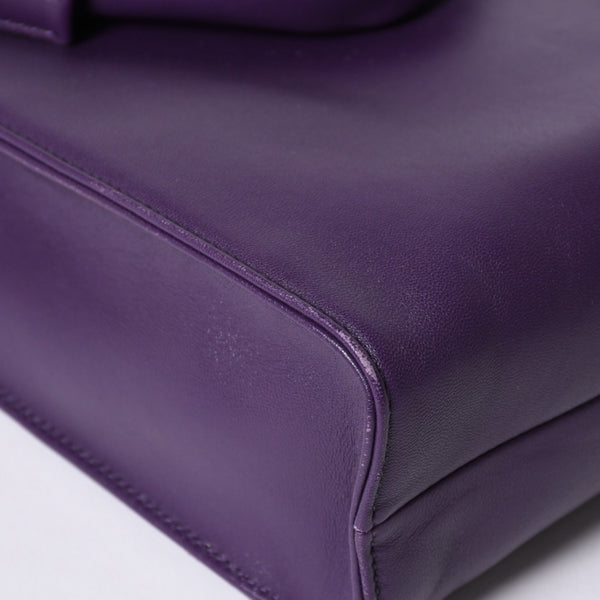 Very Good Condition PRADA 2WAY Bag 1BG418 Triangle Logo Nappa Leather Purple RAF SIMONS Used 4a000768