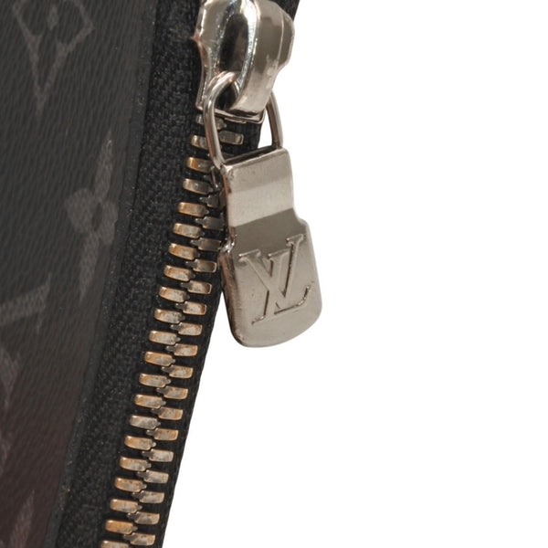 LOUIS VUITTON ルイヴィトン モノグラムエクリプス ジッピー コインパース ヴェルティカル M81662 コインケース ブラック 中古 4a001029