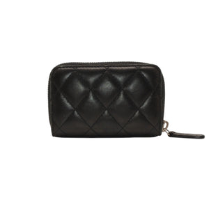CHANEL Matelasse Coin Case AP0216 Caviar Skin Coin Case Black Gold Hardware Good Condition Used 4a000828