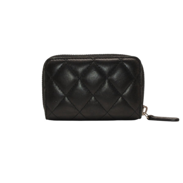 CHANEL Matelasse Coin Case AP0216 Caviar Skin Coin Case Black Gold Hardware Good Condition Used 4a000828