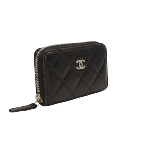 CHANEL Matelasse Coin Case AP0216 Caviar Skin Coin Case Black Gold Hardware Good Condition Used 4a000828