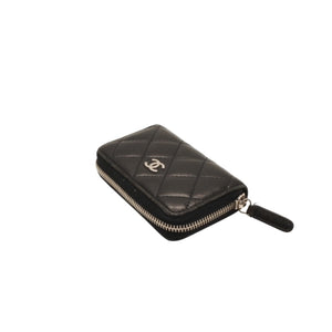 CHANEL Matelasse Coin Case AP0216 Caviar Skin Coin Case Black Gold Hardware Good Condition Used 4a000828