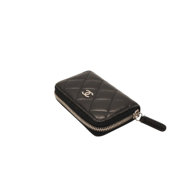 CHANEL Matelasse Coin Case AP0216 Caviar Skin Coin Case Black Gold Hardware Good Condition Used 4a000828