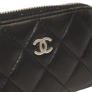 CHANEL Matelasse Coin Case AP0216 Caviar Skin Coin Case Black Gold Hardware Good Condition Used 4a000828