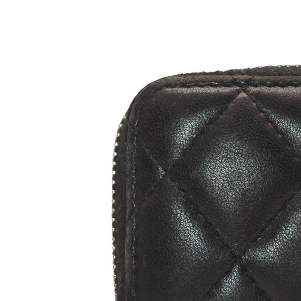 CHANEL Matelasse Coin Case AP0216 Caviar Skin Coin Case Black Gold Hardware Good Condition Used 4a000828