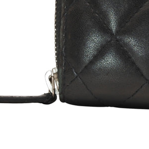CHANEL Matelasse Coin Case AP0216 Caviar Skin Coin Case Black Gold Hardware Good Condition Used 4a000828