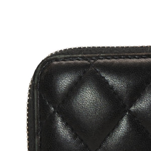 CHANEL Matelasse Coin Case AP0216 Caviar Skin Coin Case Black Gold Hardware Good Condition Used 4a000828