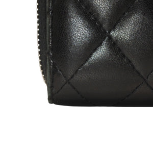 CHANEL Matelasse Coin Case AP0216 Caviar Skin Coin Case Black Gold Hardware Good Condition Used 4a000828