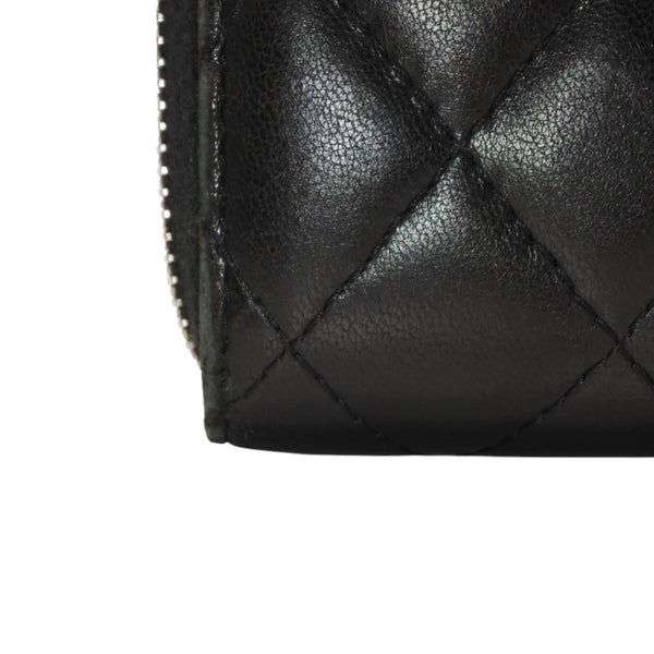 CHANEL Matelasse Coin Case AP0216 Caviar Skin Coin Case Black Gold Hardware Good Condition Used 4a000828