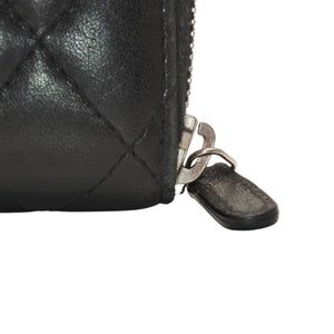 CHANEL Matelasse Coin Case AP0216 Caviar Skin Coin Case Black Gold Hardware Good Condition Used 4a000828