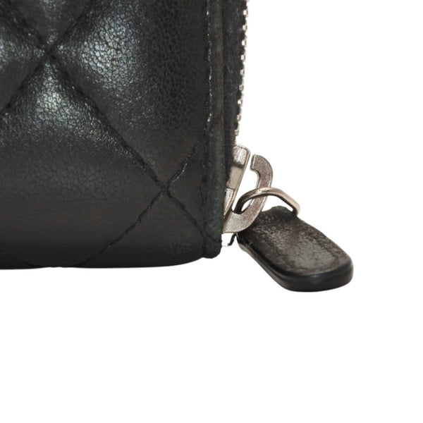 CHANEL Matelasse Coin Case AP0216 Caviar Skin Coin Case Black Gold Hardware Good Condition Used 4a000828
