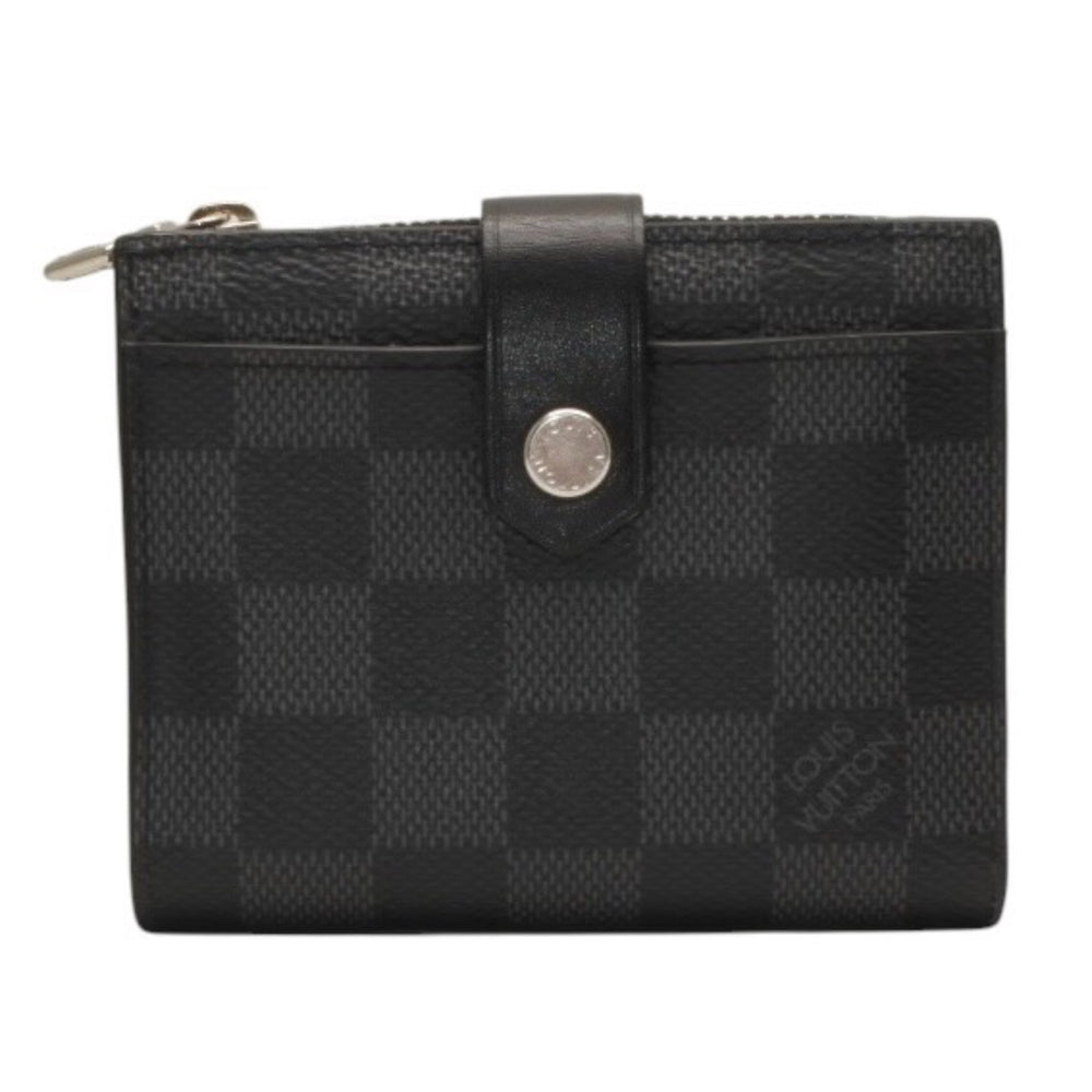 極美品 LOUIS VUITTON ルイヴィトン ダミエグラフィット ミルティ ポルトカルトダミエ 2つ折財布 M60451 ブラック 中古 4a000845