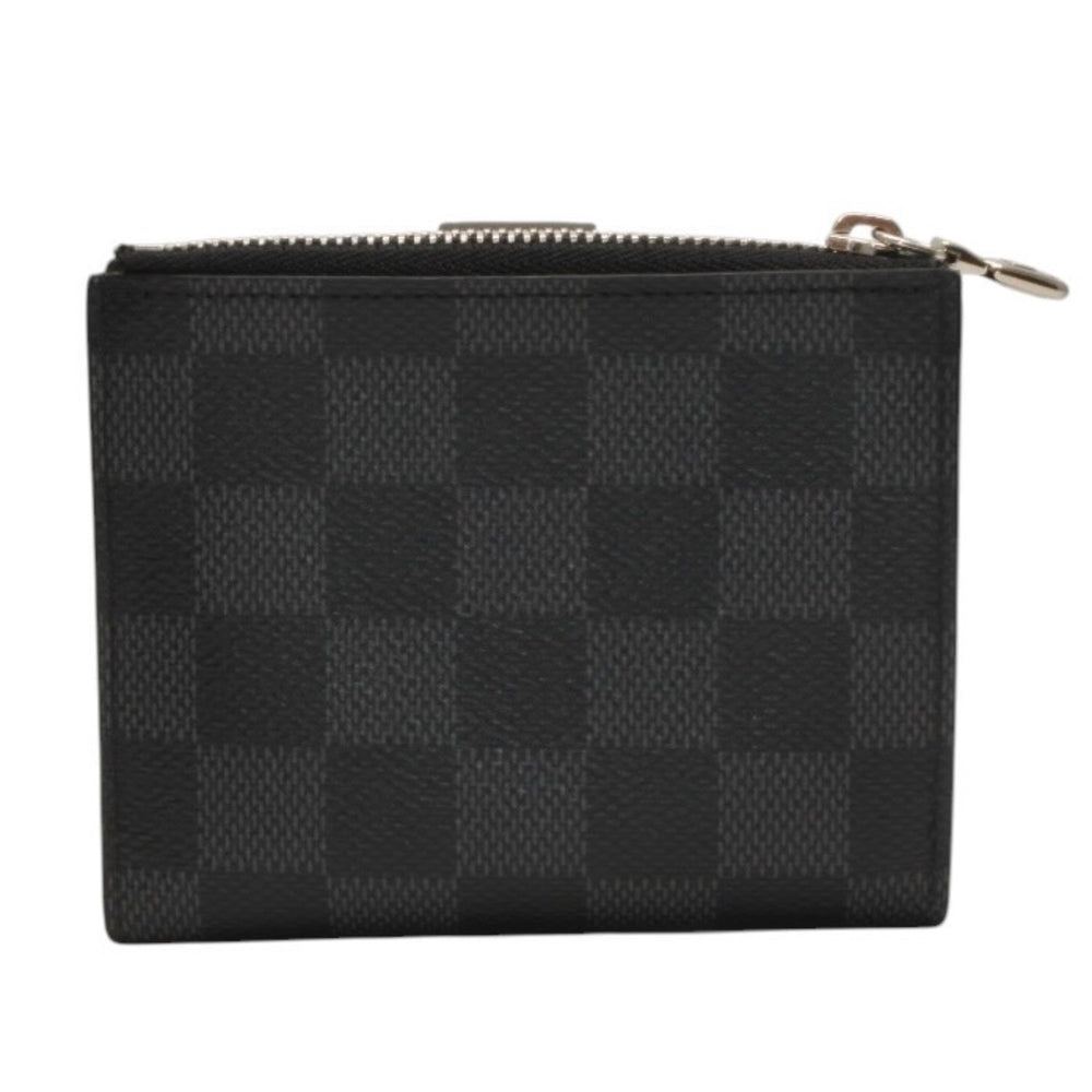 極美品 LOUIS VUITTON ルイヴィトン ダミエグラフィット ミルティ ポルトカルトダミエ 2つ折財布 M60451 ブラック 中古 4a000845