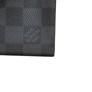 Very good condition LOUIS VUITTON Damier Graphite Milty Porte Carte Damier Bifold Wallet M60451 Black Used 4a000845