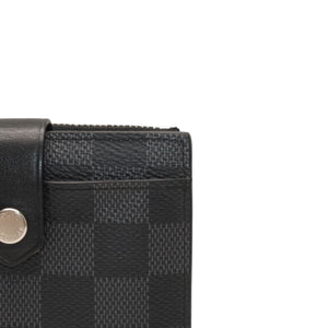 Very good condition LOUIS VUITTON Damier Graphite Milty Porte Carte Damier Bifold Wallet M60451 Black Used 4a000845