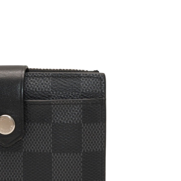 Very good condition LOUIS VUITTON Damier Graphite Milty Porte Carte Damier Bifold Wallet M60451 Black Used 4a000845
