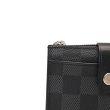 画像をギャラリービューアに読み込む, 極美品 LOUIS VUITTON ルイヴィトン ダミエグラフィット ミルティ ポルトカルトダミエ 2つ折財布 M60451 ブラック 中古 4a000845