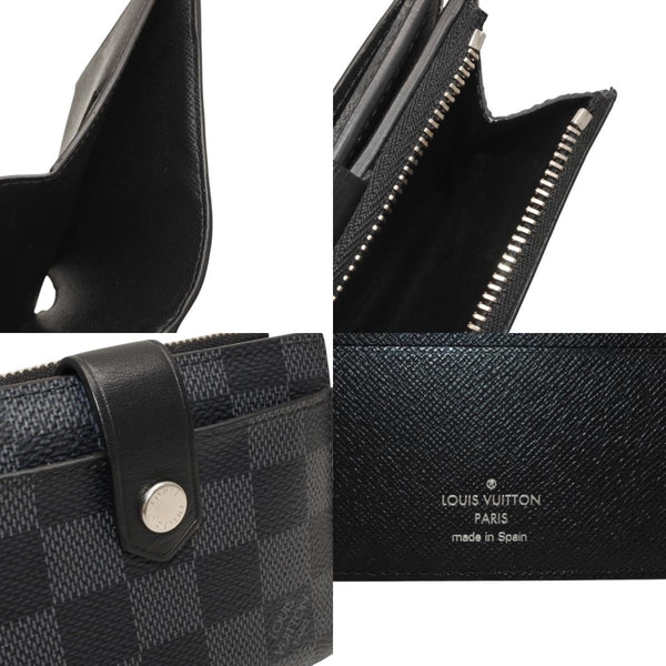 Very good condition LOUIS VUITTON Damier Graphite Milty Porte Carte Damier Bifold Wallet M60451 Black Used 4a000845
