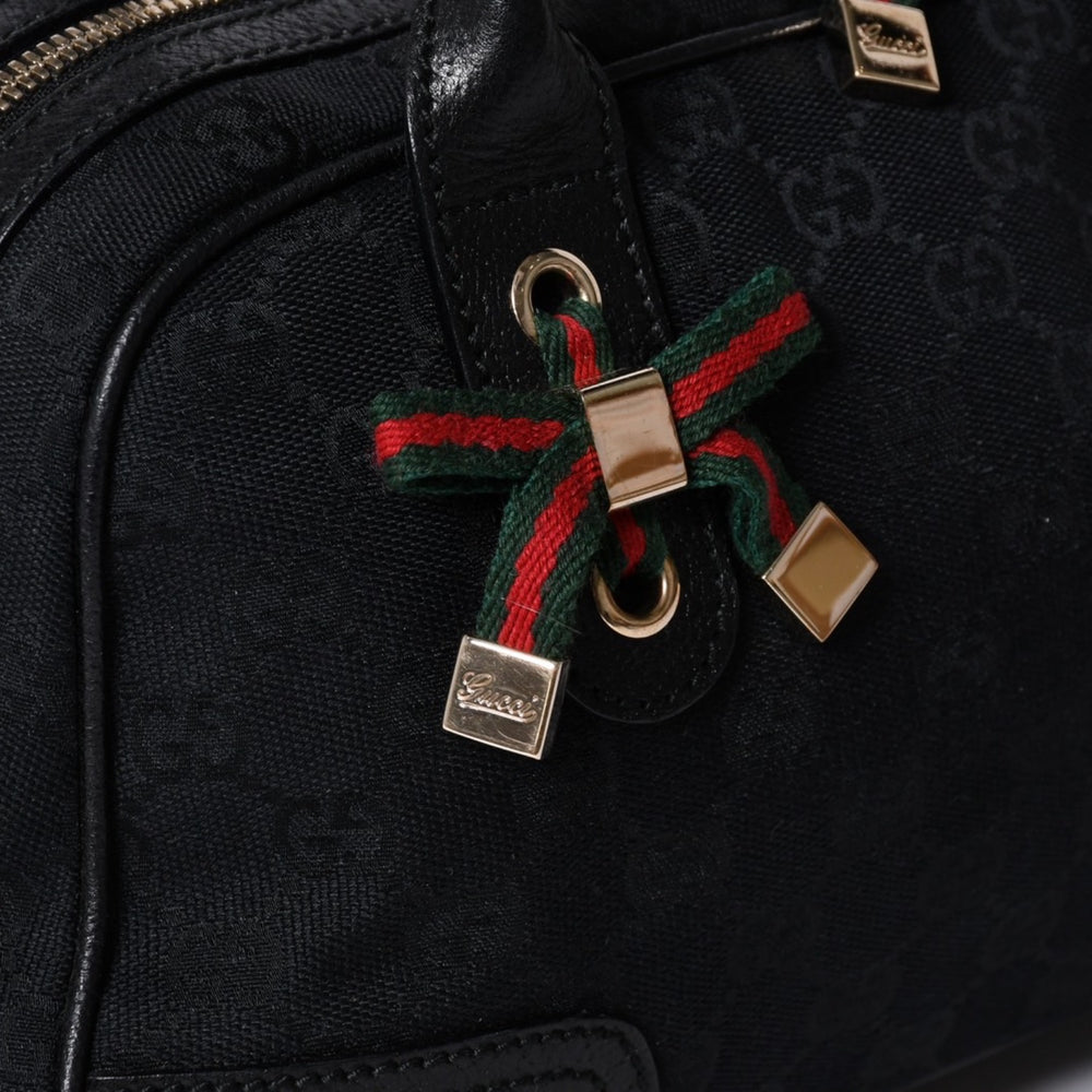 GUCCI グッチ プリンシー Shoulder Bag ショルダーバッグ シェリーライン GGキャンバス 161720 Black ブラック 美品 中古 4a000267