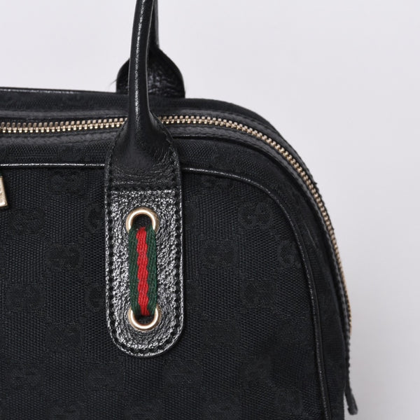 GUCCI Gucci Princy Shoulder Bag Sherry Line GG Canvas 161720 Black Good Condition Used 4a000267
