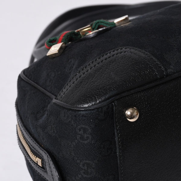 GUCCI Gucci Princy Shoulder Bag Sherry Line GG Canvas 161720 Black Good Condition Used 4a000267