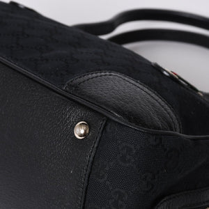 GUCCI Gucci Princy Shoulder Bag Sherry Line GG Canvas 161720 Black Good Condition Used 4a000267
