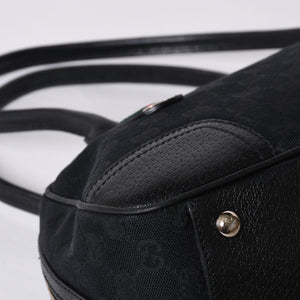 GUCCI Gucci Princy Shoulder Bag Sherry Line GG Canvas 161720 Black Good Condition Used 4a000267