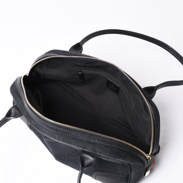 GUCCI Gucci Princy Shoulder Bag Sherry Line GG Canvas 161720 Black Good Condition Used 4a000267