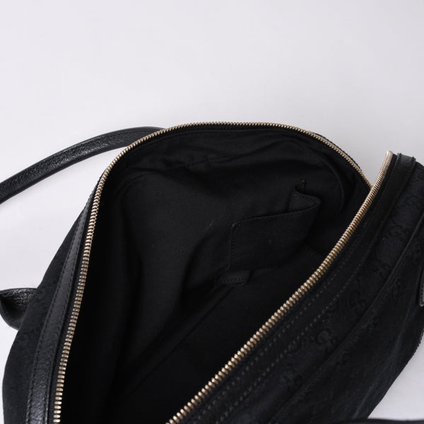 GUCCI Gucci Princy Shoulder Bag Sherry Line GG Canvas 161720 Black Good Condition Used 4a000267