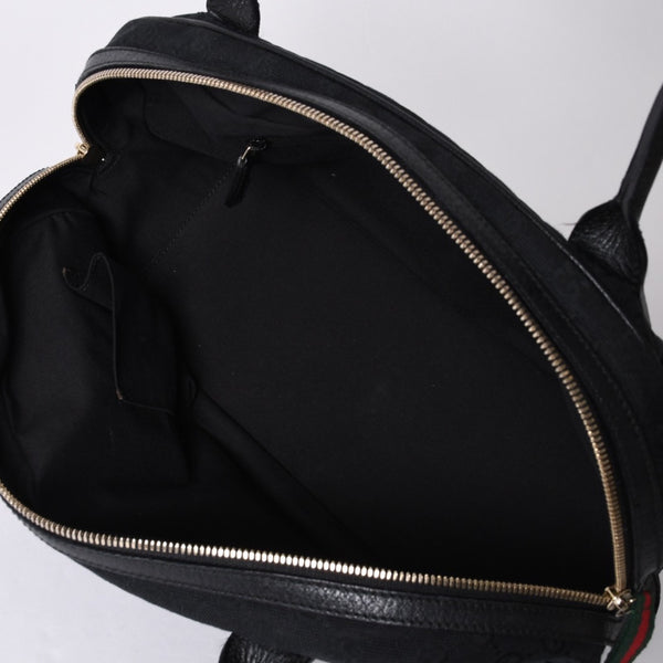 GUCCI Gucci Princy Shoulder Bag Sherry Line GG Canvas 161720 Black Good Condition Used 4a000267