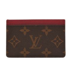 極美品 LOUIS VUITTON ルイヴィトン カードケース M60703 ポルト カルト サーンプル モノグラム フューシャ ブラウン 中古 4a001037