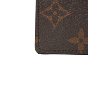 極美品 LOUIS VUITTON ルイヴィトン カードケース M60703 ポルト カルト サーンプル モノグラム フューシャ ブラウン 中古 4a001037