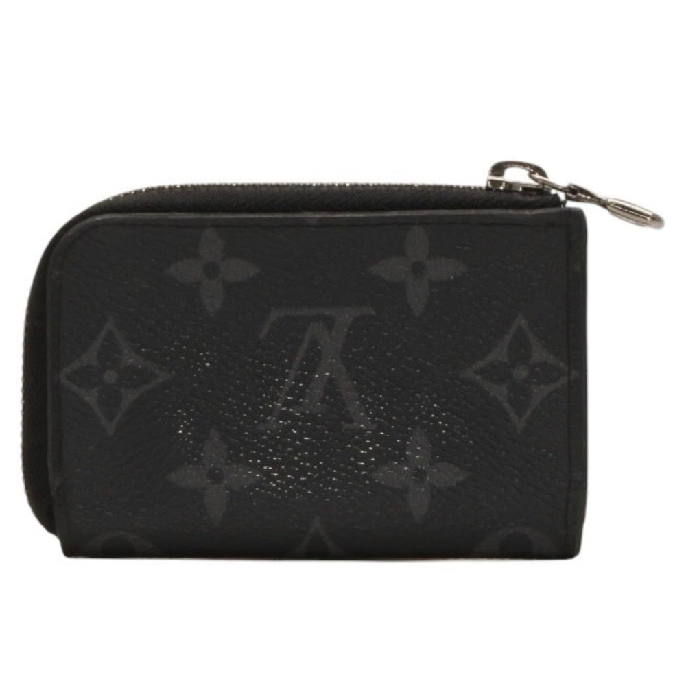 LOUIS VUITTON Monogram Eclipse Zippy Coin Purse Vertical M81662 Coin Case Black Used 4a001029