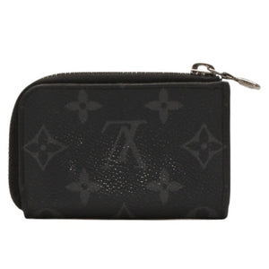 LOUIS VUITTON ルイヴィトン モノグラムエクリプス ジッピー コインパース ヴェルティカル M81662 コインケース ブラック 中古 4a001029