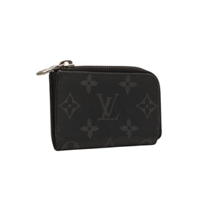 LOUIS VUITTON ルイヴィトン モノグラムエクリプス ジッピー コインパース ヴェルティカル M81662 コインケース ブラック 中古 4a001029