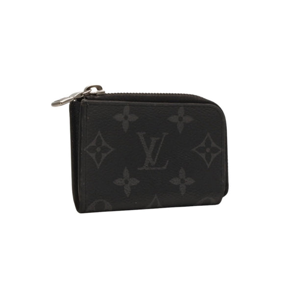 LOUIS VUITTON ルイヴィトン モノグラムエクリプス ジッピー コインパース ヴェルティカル M81662 コインケース ブラック 中古 4a001029