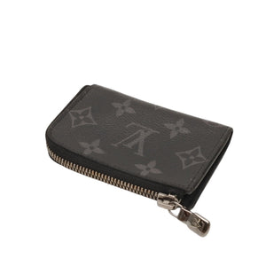 LOUIS VUITTON ルイヴィトン モノグラムエクリプス ジッピー コインパース ヴェルティカル M81662 コインケース ブラック 中古 4a001029