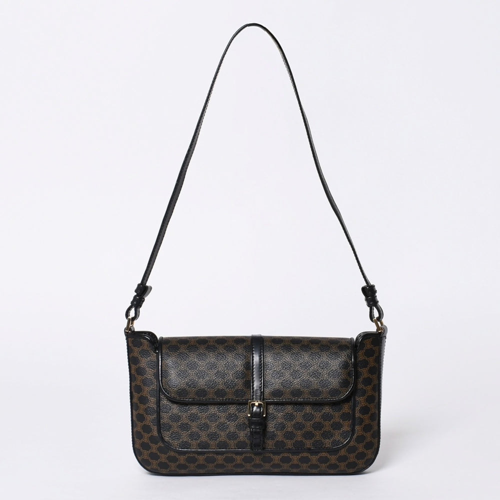 CELINE セリーヌ Shoulder Bag ショルダーバッグ Black ブラック Brown ブラウン MC01/1 美品 中古 4a000132