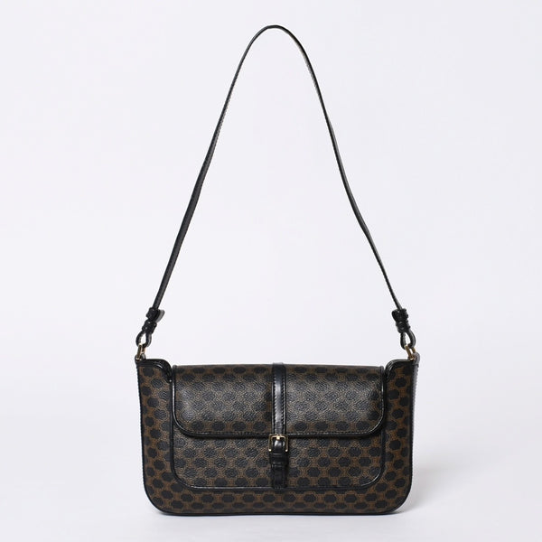 CELINE セリーヌ Shoulder Bag ショルダーバッグ Black ブラック Brown ブラウン MC01/1 美品 中古 4a000132