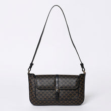 画像をギャラリービューアに読み込む, CELINE セリーヌ Shoulder Bag ショルダーバッグ Black ブラック Brown ブラウン MC01/1 美品 中古 4a000132